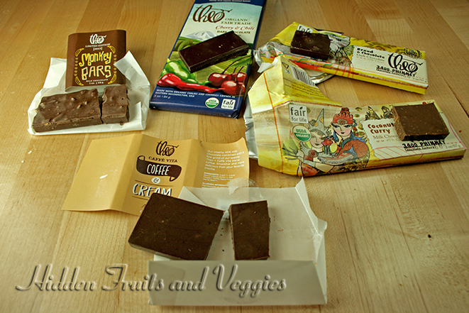 opened chocolate bars