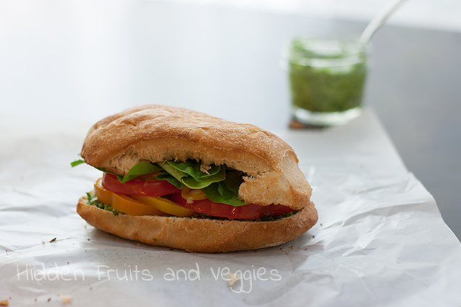 Basil Pepper Pesto Melt