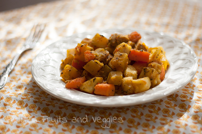 Sweet Potato and Golden Beet Hash
